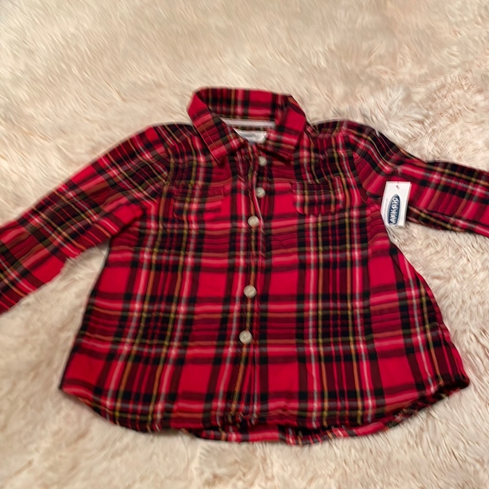 Old navy plaid flannel shirt size 3T
